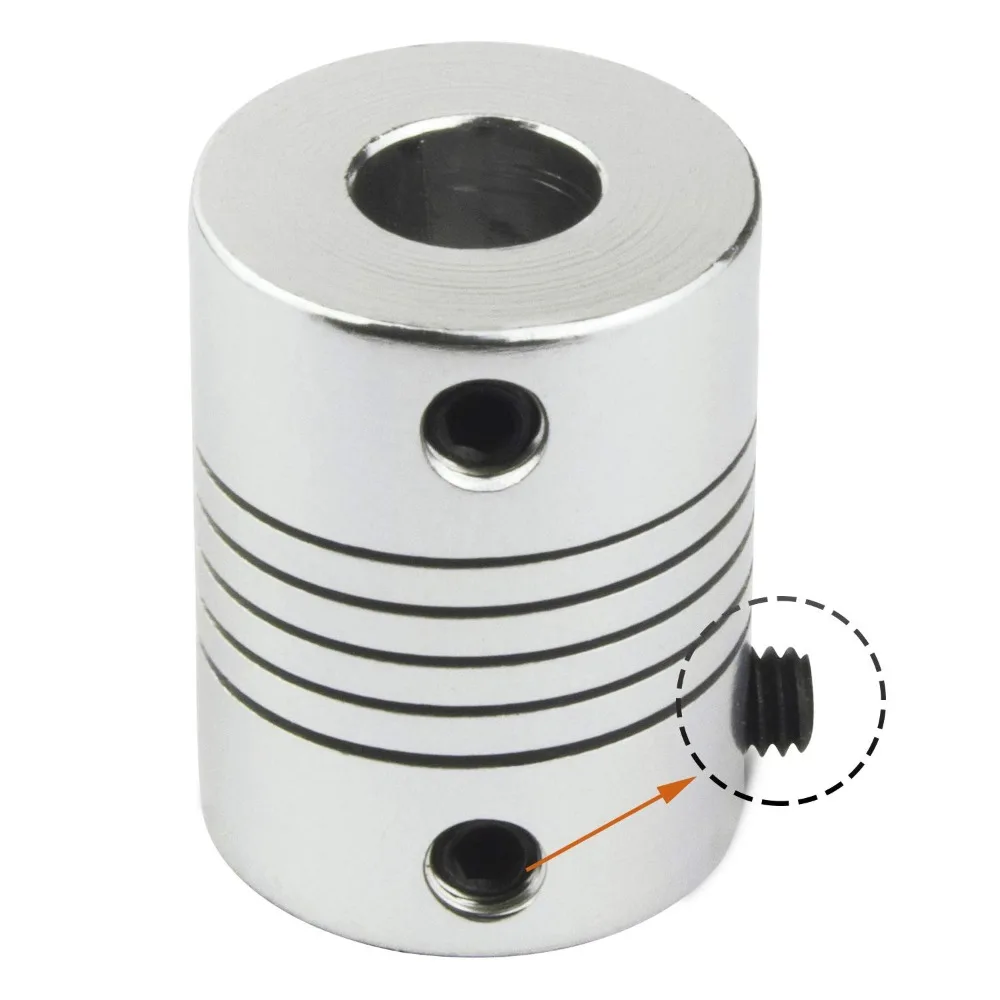 3D Printing Z Axis - D19XL25 الألومنيوم Z-محور اقتران مرن للطابعة