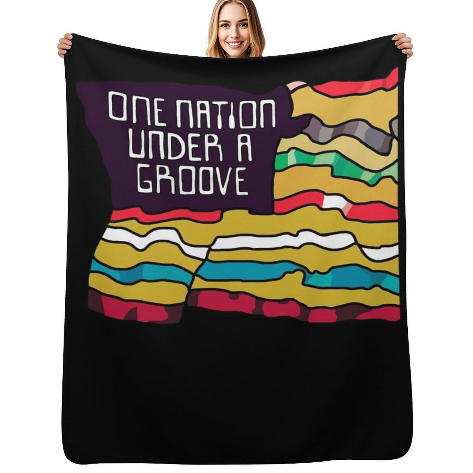 3D Printing Quote - بطانية One Nation Under A Groove