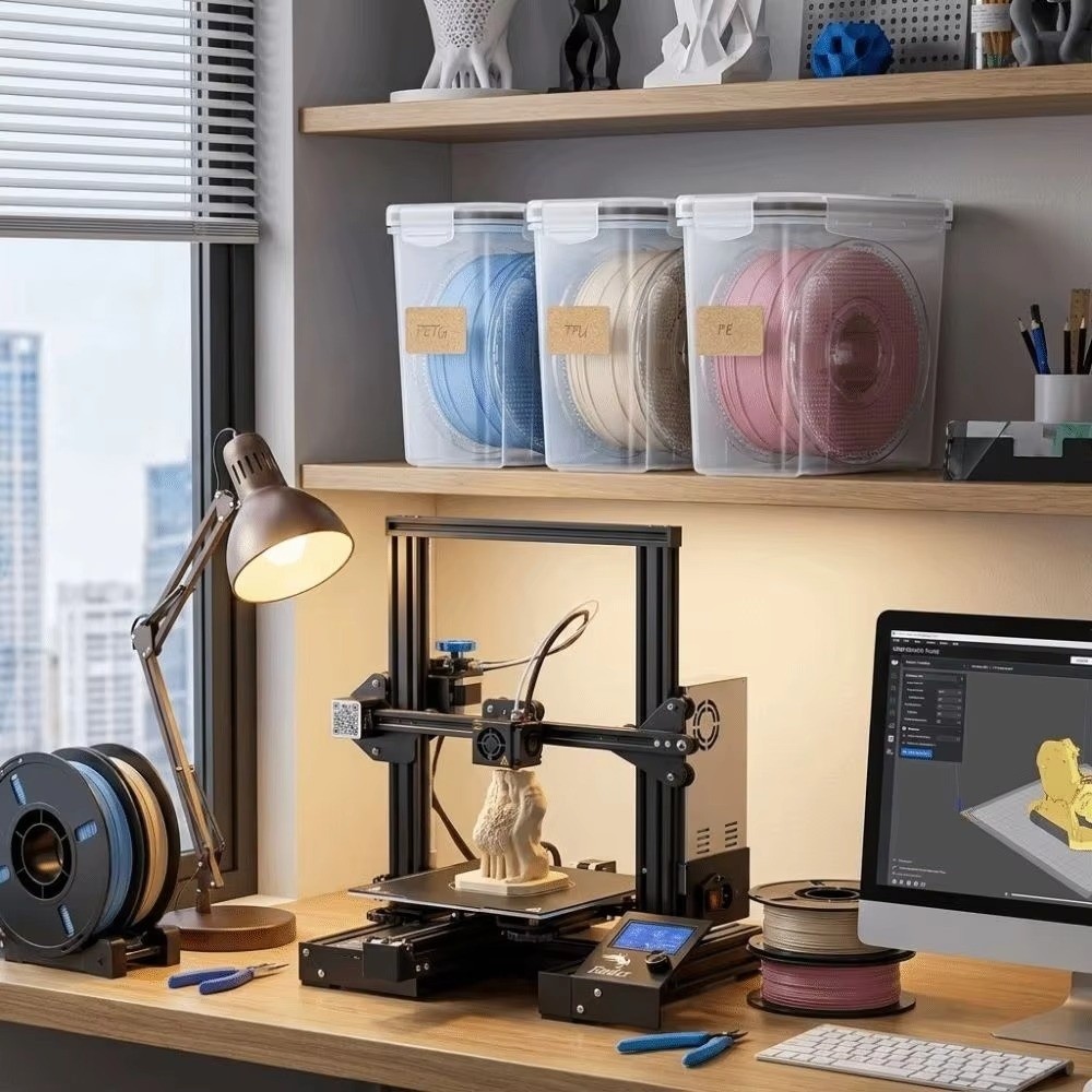 حاوية شفافة للخيوط مقاومة للغب - مراجعة 3D Printing For Medical وسعره