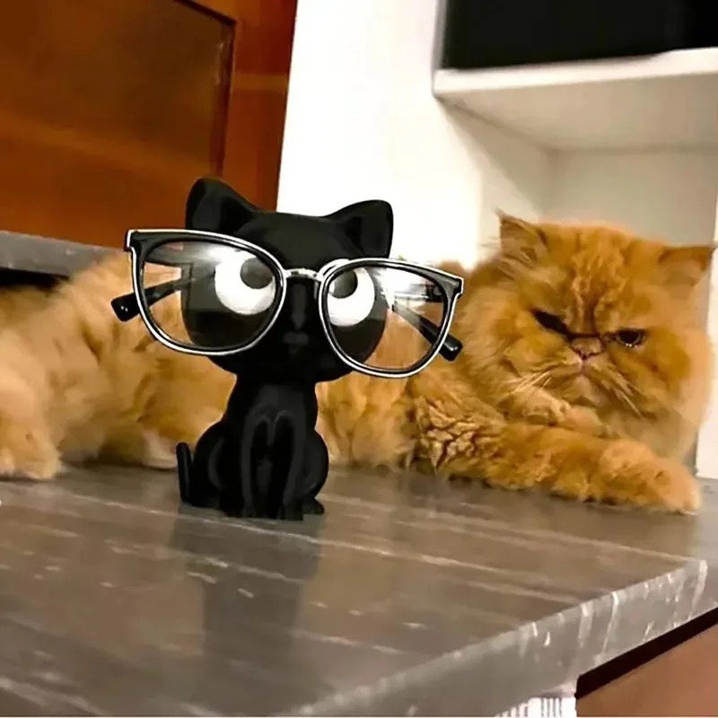 إطار نظارات على شكل قطة مطبوع  - مراجعة 3D Printing Glasses Frames وسعره