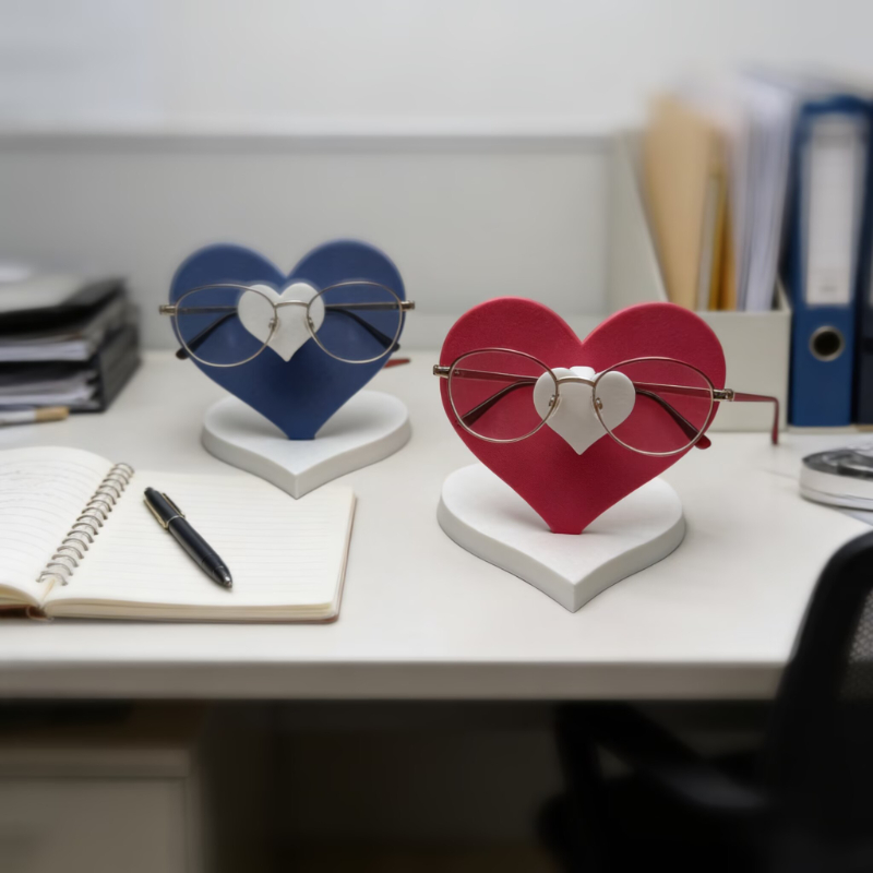 حامل نظارات على شكل قلب مطبوع  - مراجعة 3D Printing Glasses Frames وسعره