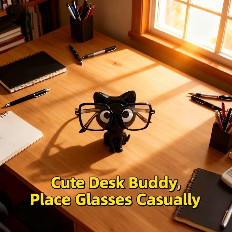 إطار نظارات على شكل قطة سوداء  - مراجعة 3D Printing Glasses Frames وسعره